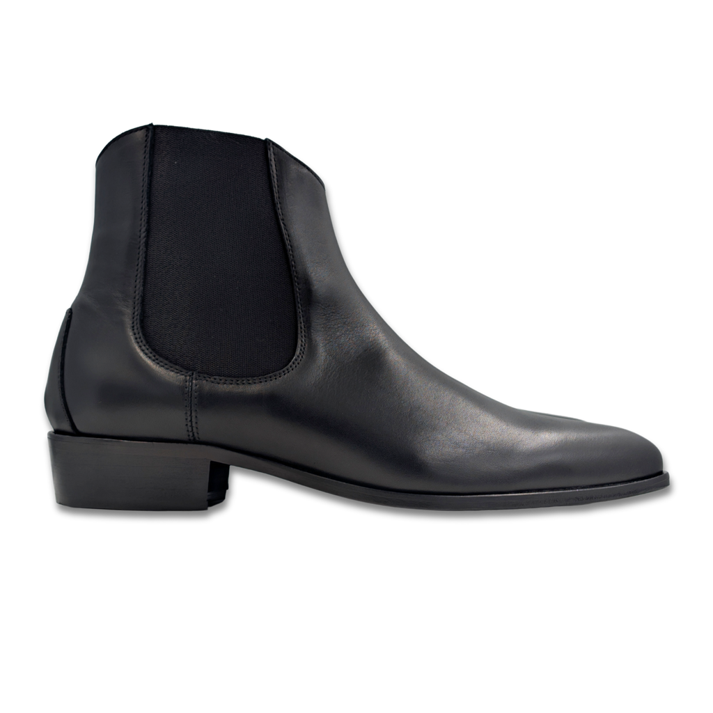 Chelsea Cowboy in Black Leather