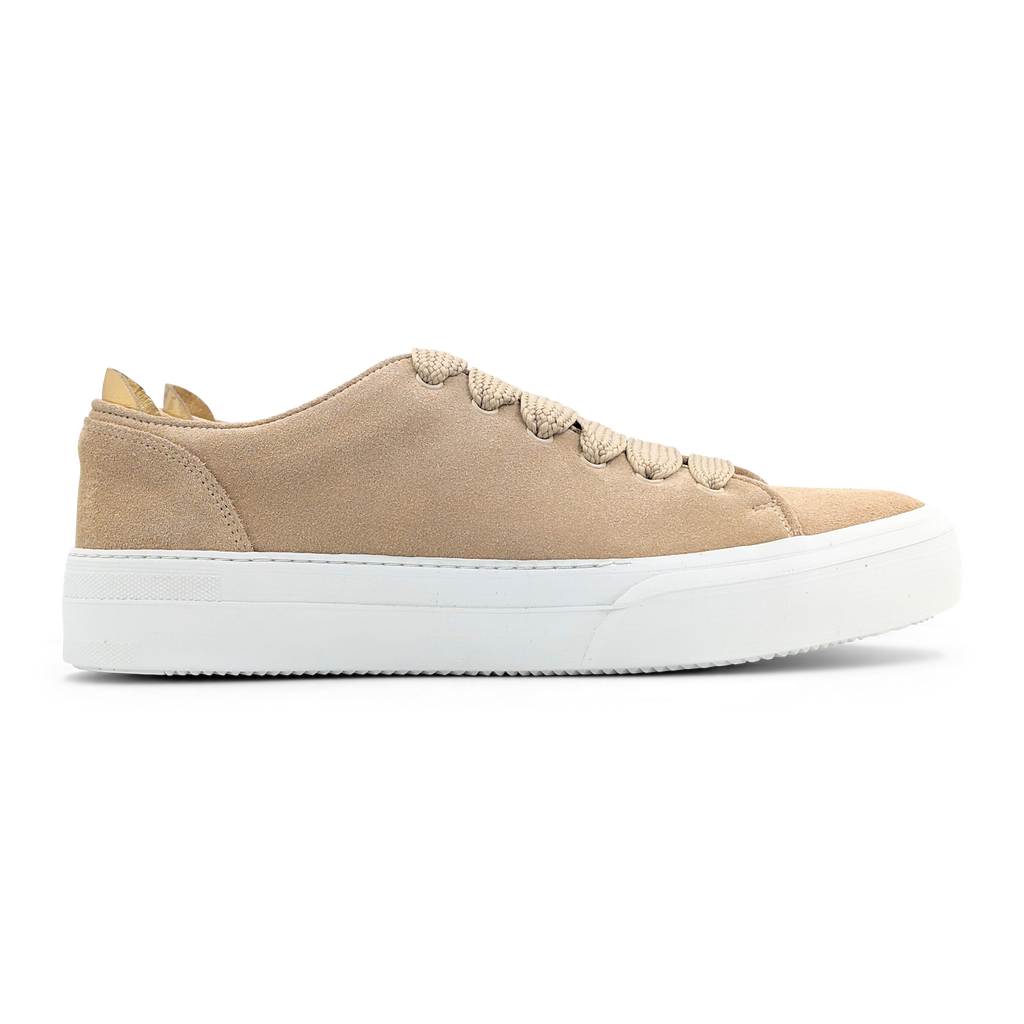 Conscious Sneaker in Cappucino Suede with a White Sole