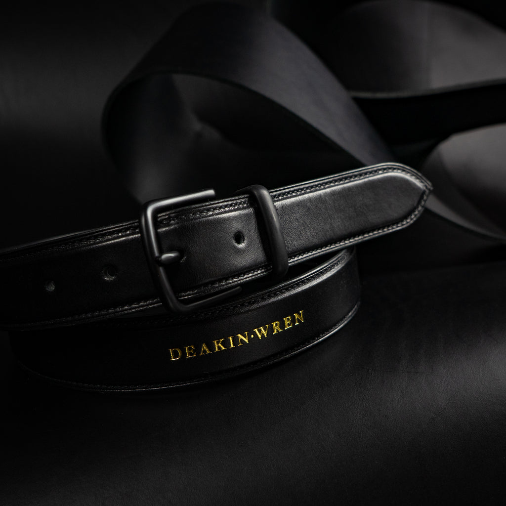 Deakin・Wren Matt Black Metal Buckle Belt