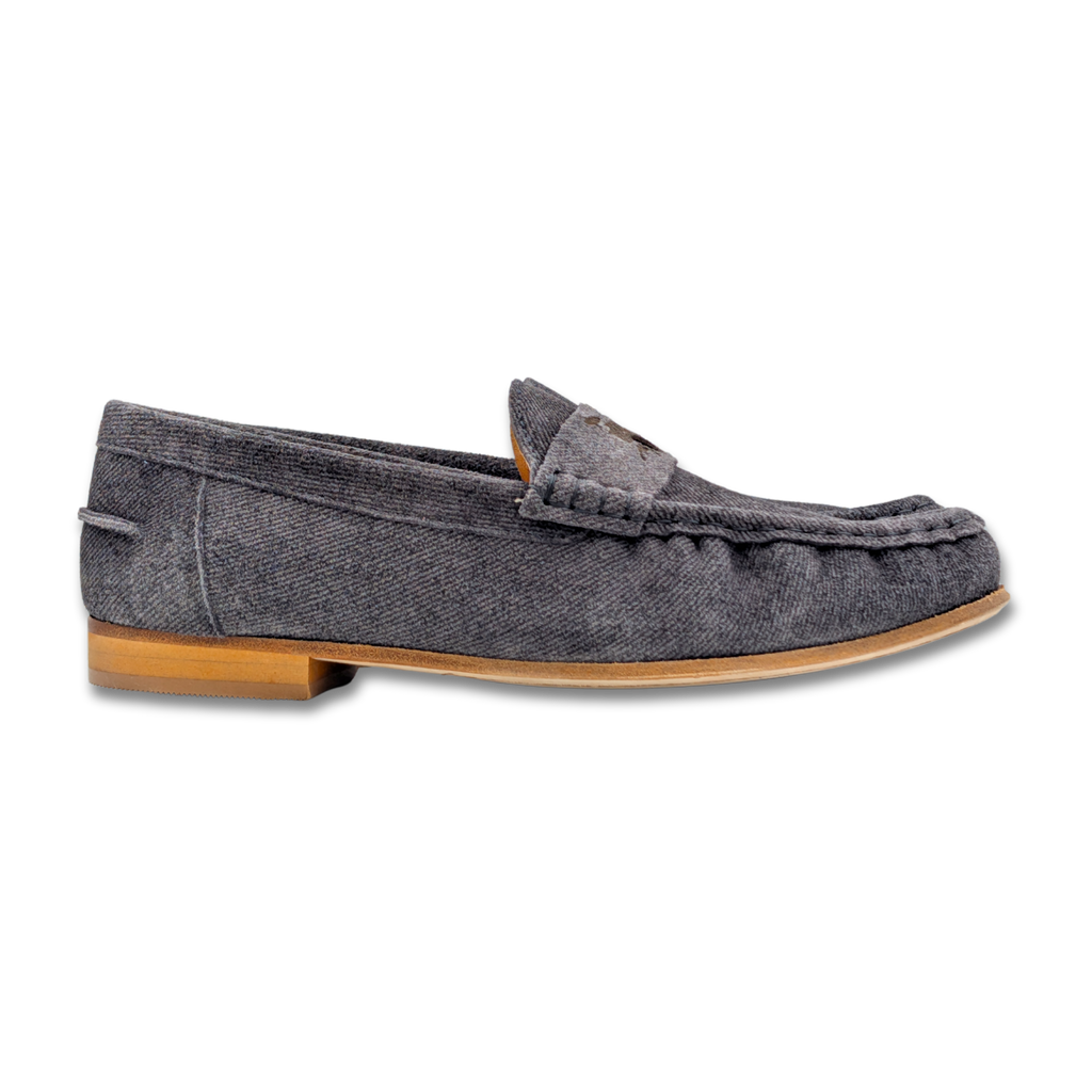 Penny in Ash Suede Denim Look