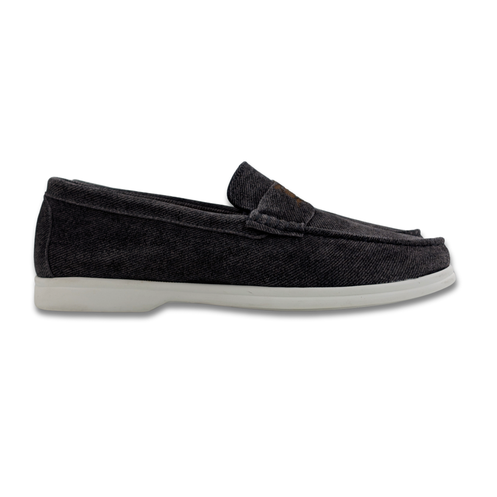 Penny in Blue Suede Denim Look