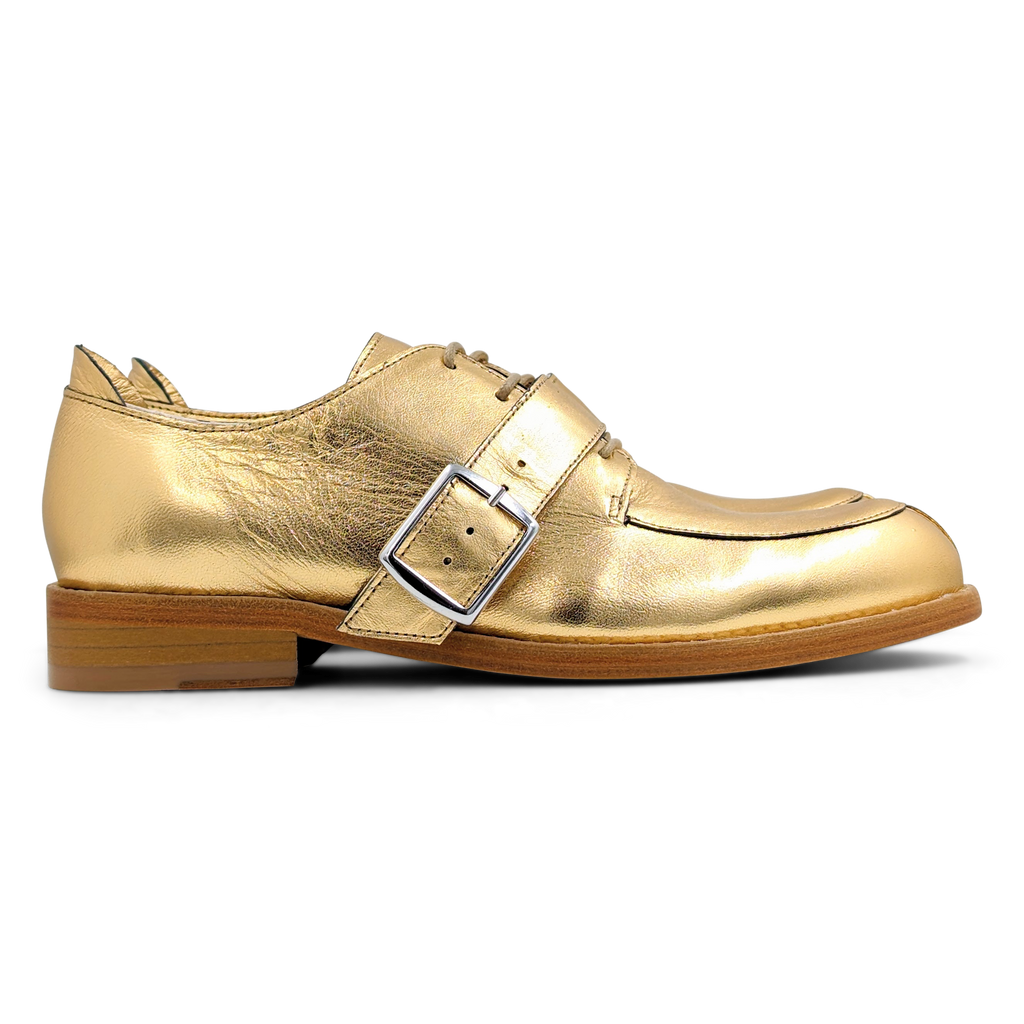 Overstrap Shoe in Gold