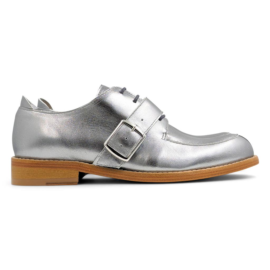 Overstrap Shoe in Silver