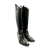 Cowboy Boot in Black with Black & White