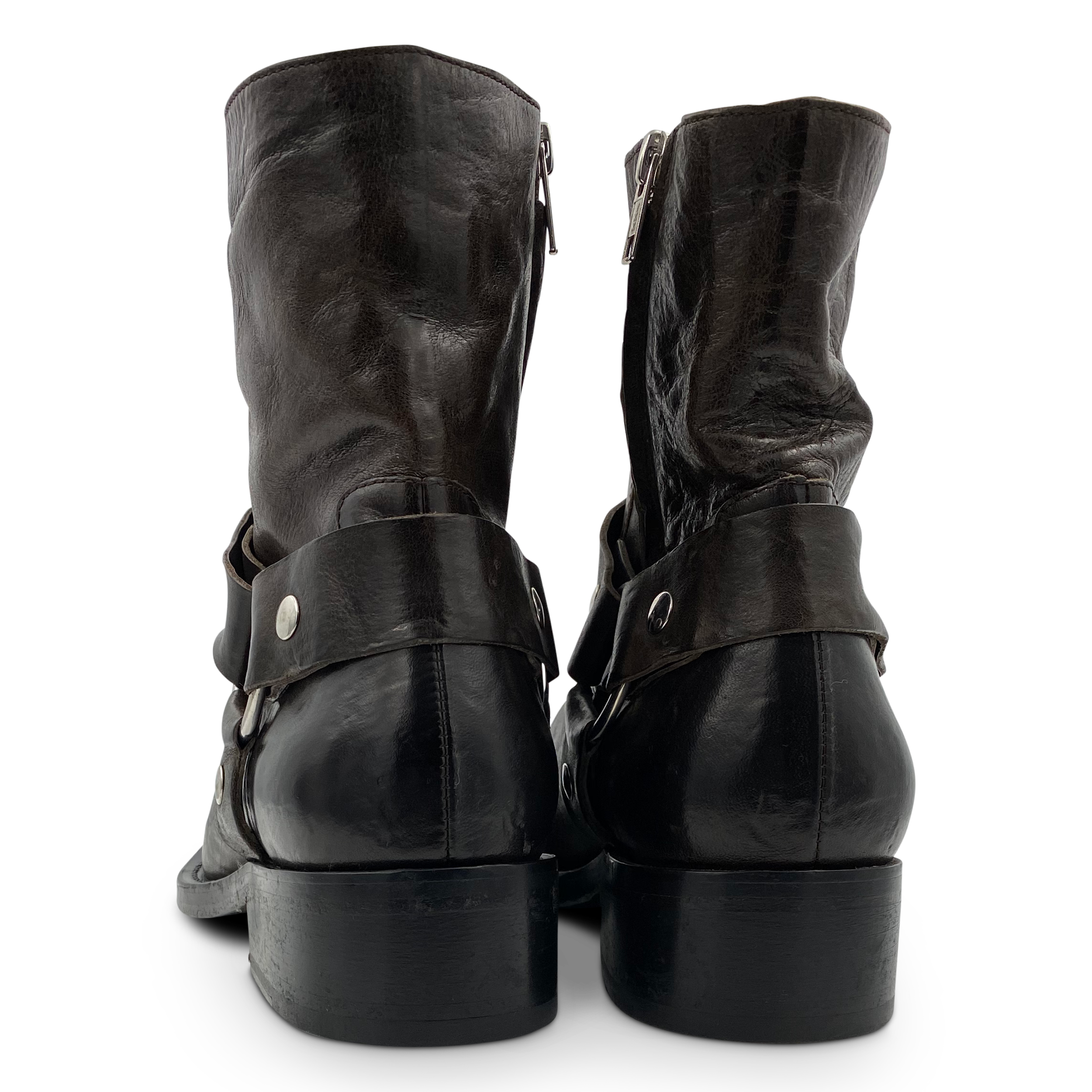 Mens steel sales toe biker boots